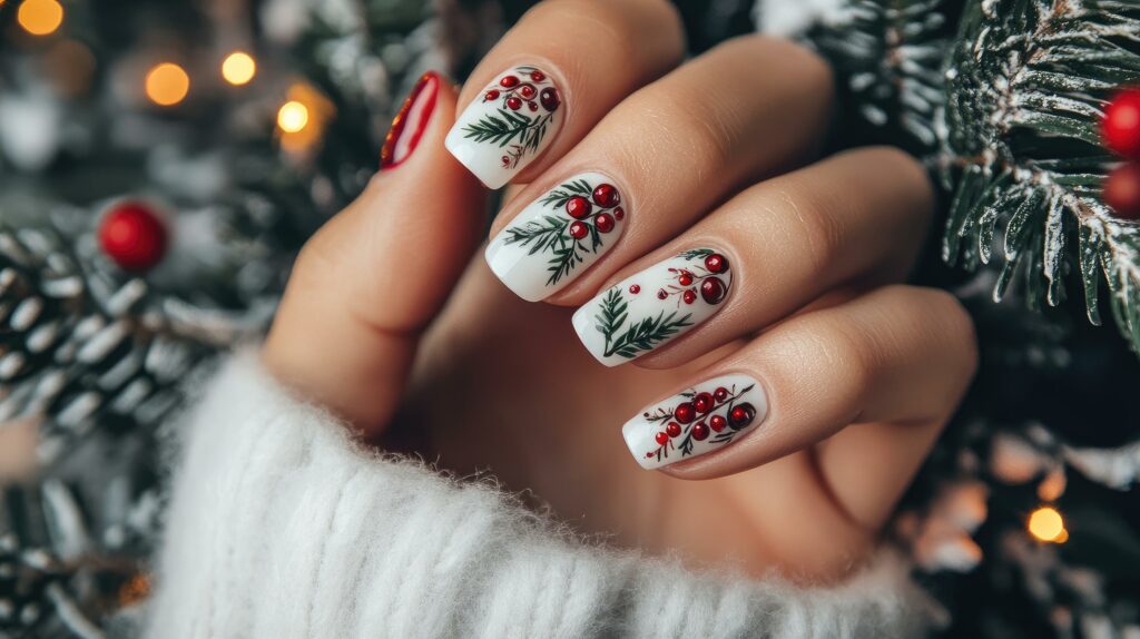 December manicure, Elysian Nails Lash Quincy MA